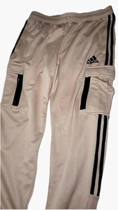 New Kids Adidas Tiro Soccer Track Pants Beige Black Stripe Size Small - Picture 1 of 6