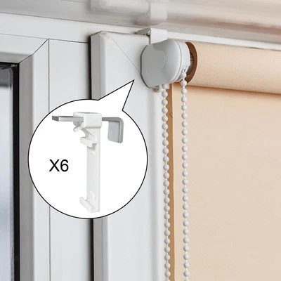 6 Pairs No Drilling Clamp Holders for Roller Blind for Blinds Curtain - Image 1 of 4