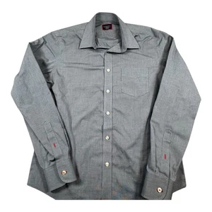 Untuckit Pio Cesare Mens M Blue Gray Slim Long Sleeve Shirt - Picture 1 of 6