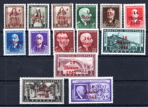 OCCUPATION WW II ALBANIA 1943 1-14 ** MNH SET (F9413 - Picture 1 of 3