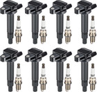 Ignition Coil Pack UF230 & Spark Plugs 4504 Compatible with Toyota Tundra Sequoi