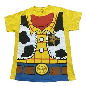 Toy Story Woody Costume Shirt Adult Men L Pixar 90s Cartoon Western Cowboy Fun - Picture 1 of 23