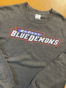 DePaul Blue Demons Sweatshirt Men’s L Crewneck Pullover University NCAA - Picture 1 of 7