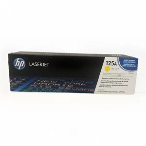 Genuine HP CB542A (125A) Yellow Toner Cartridge - NEW - Picture 1 of 4