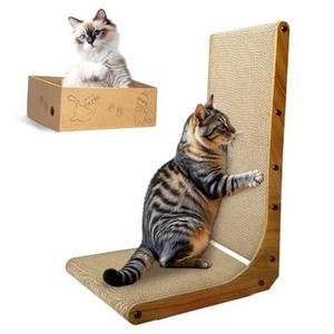 Cat Scratcher, 26 inch L Shape Cat Scratching Pad 1 Pack L Shape Cat Scratcher - Picture 1 of 7