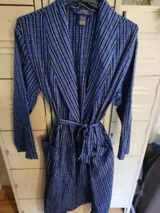 Bata de baño POLO RALPH LAUREN para hombre 100 % algodón azul a cuadros TALLA S/M ligera - Imagen 1 de 11