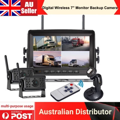 Digital Wireless 7" Monitor 1080P DVR Recorder Truck Bus Rear View Backup Camera - Image 1 of 4
