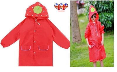 Kids Poncho Funny Lightweight Rain Suit Waterproof Boys, Girls Raincoat - Image 1 of 4