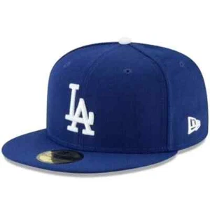Los Angeles Dodgers New Era 59FIFTY Royal Blue Fitted Hat Cap - Size 8 - Picture 1 of 6
