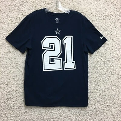 Camiseta Nike Dallas Cowboys Camisa Grande Adulto Azul NFL #21 Ezekiel Elliott Hombres L Foto 1 de 4