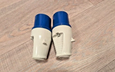 2 X WALTHER 210306 16A 240V 2P+E BS4343 Blue Plug IP44 Caravan/Camping Commando - Image 1 of 4