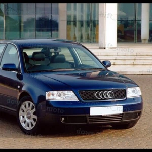 Mesh ABS Sport Front Hood Grille w/ Chrome Audi Emblem For 96-01 Audi A4 S4 B5 - Picture 1 of 5