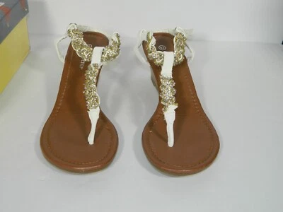 Sandalias Forever Brand Estilo SOGO-73 Blanco Talla 8 1/2 Foto 1 de 4