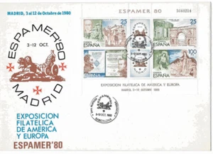 Spain: 1980; Good special big covers with S.S. expo "ESPAMER 80" used. EBES108 - Picture 1 of 2