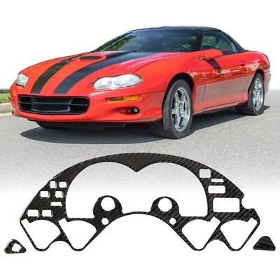 Carbon Fiber Gauge Instrument Cluster Bezel For 1997-2001 Chevrolet Chevy Camaro Foto 1 de 4