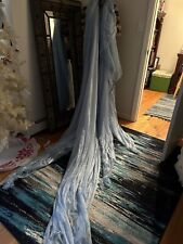 Mombasa Sheer Bed Canopy Mosquito Netting Curtains Blue King Size Drapery