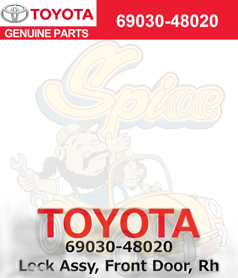 Conjunto de cerradura original Toyota 1999-2003 Lexus RX300, puerta delantera, Rh 69030-48020 Foto 1 de 1