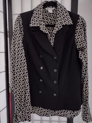 Chaleco profesional de tela negra Preston & York talla 16 Foto 1 de 4