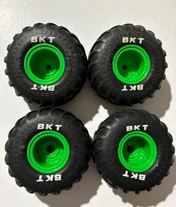 Spin Master 66801 Grave Digger RC Rubber Tires & Wheels ONLY PARTS 1/15 - Picture 1 of 3
