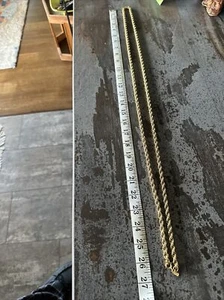 VINTAGE STUNNIN GOLD TONE LONG CHAIN NECKLACE ~SIGNED:  MONET 54“ - Picture 1 of 6