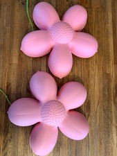 Ikea Smila blomma Light ~ duas luzes de Flor Rosa Lâmpadas de Parede ~ ~ Excelente Estado Usado Com Lâmpadas