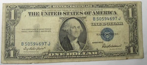 1935 F Blue Seal $1 Dollar Silver Certificate - #11228-5 - Picture 1 of 2