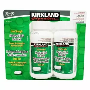 KIRK LAND SIGNATURE EXTRA STRENGTH MUSCLE & BACK PAIN 2 X 90 TOTAL 180 CAPLETS - Picture 1 of 5