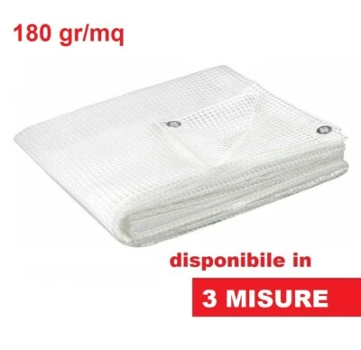 Telo Telone Occhiellato Trasparente Impermeabile Rinforzato Retinato Lavabile - Immagine 1 di 4