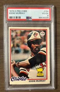 1978 O-PEE-CHEE EDDIE MURRAY ROOKIE CARD #154 PSA 4 VG-EX BALTIMORE ORIOLES - Picture 1 of 2