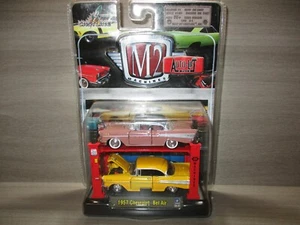 Chevrolet Bel Air 1957 Chevrolet Bel Air escala 1:64 Chassie coche diecast paquete de 2 máquinas M2 - Imagen 1 de 9