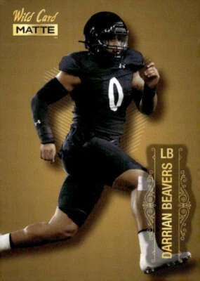 DARRIAN BEAVERS RC 2022 Wild Card Gold Matte ROOKIE #27 Giants NFL  ID:120136 - Image 1 of 2