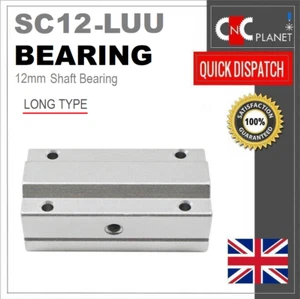 SC12LUU LINEAR MOTION 12MM SHAFT SLIDING BEARING BLOCK 12MM BORE SCS12LUU LONGER - Picture 1 of 7