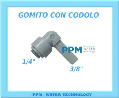 GOMITO CODOLO RIDOTTO OSMOSI D. 3/8" X 1/4" JOHN GUEST - ATTACCO RAPIDO ACQUA