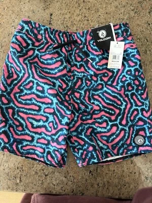 Volcom Boys Coral Swim Trunks size M - Image 1 of 3