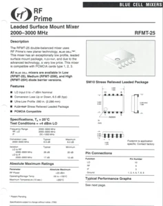 2000-3000 MHz +13dBm LO IF DC-1000 MHz mezclador de RF equivalente mini circuitos MBA-25MH - Imagen 1 de 3