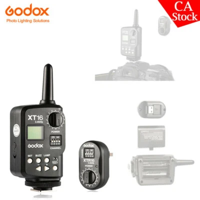 CA Godox XT-16 2.4G Flash Trigger Transmitter & Receiver Kit For Studio Flashes - Image 1 of 4