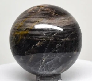 45mm Black Moonstone Sphere Polished Feldspar Gemstone Mineral Ball - Madagascar - Picture 1 of 5