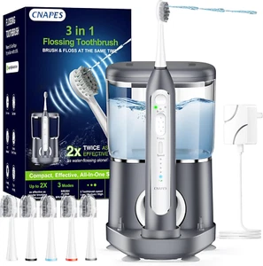 Electric Toothbrush with Water Flosser Combo, Professional Sonic Flossing Brush - Picture 1 of 9