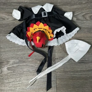 Vintage Muffy Vanderbear Pilgrim Costume 1989 Bonnet Turkey Dress - Picture 1 of 5