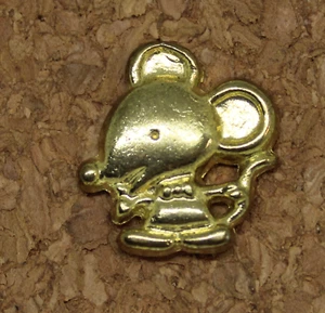 PIN Insignia RATON Ratoncito en metal Dorado. Marca PINOK en Reverso. Años 80-90 - Bild 1 von 1