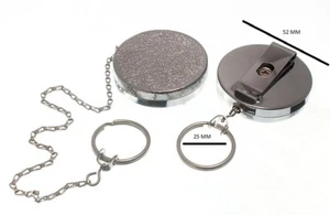 Recoil Spring Retractable Key Anneau Cp 450mm Chain With Belt Clip Pack Of 1 - Picture 1 of 1