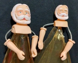 Santa Heads And Arms For Crafts Vintage Set Of 2 Vinyl Gerson International - Picture 1 of 6