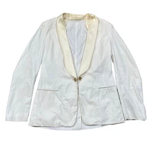 Maison Margiela Paris Blazer Silk Collar Women's 40 Preppy - Picture 1 of 13