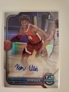Keon Ellis 2021-22 Bowman University Auto BCPA KE RC
