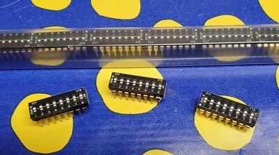 CTS 209-8LPST 8 Position Dip Flush Slide Switch SPST -- Lot of 5 --  NEW Foto 1 de 2