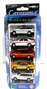 Cararama - 5xCar Emergency Service Collection BMW/Mercedes/Patrol Service/Volvo - Picture 1 of 1