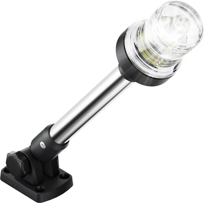 Luz de anclaje de 12 pulgadas luz de popa, luces de navegación blancas para barcos LED Waterp Foto 1 de 4