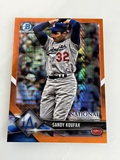2018 Bowman Chrome Sandy Koufax National Orange Refractor /25 Dosgers SP