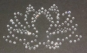 Hotfix Strass Bügelbild Motiv Wasserrose DMC Glasstrass Applikation Aufbügler - Bild 1 von 12