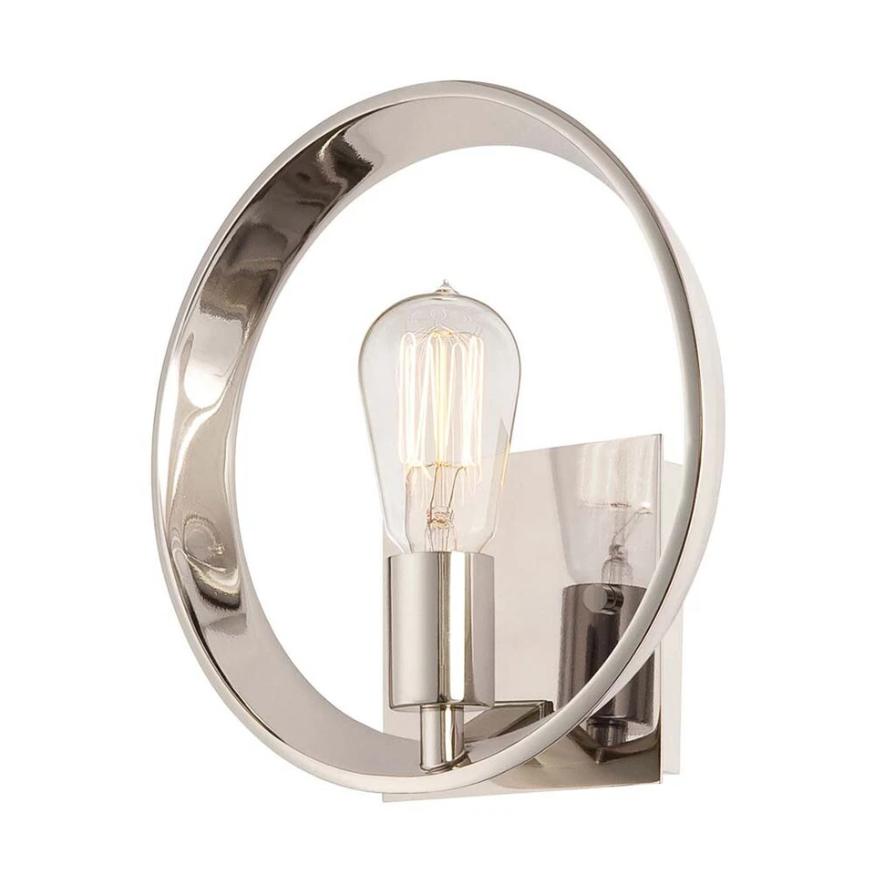 Lampada Luce da Parete Metallo Argento Lampada da Corridoio 1 Fiamma Classico - Immagine 1 di 1